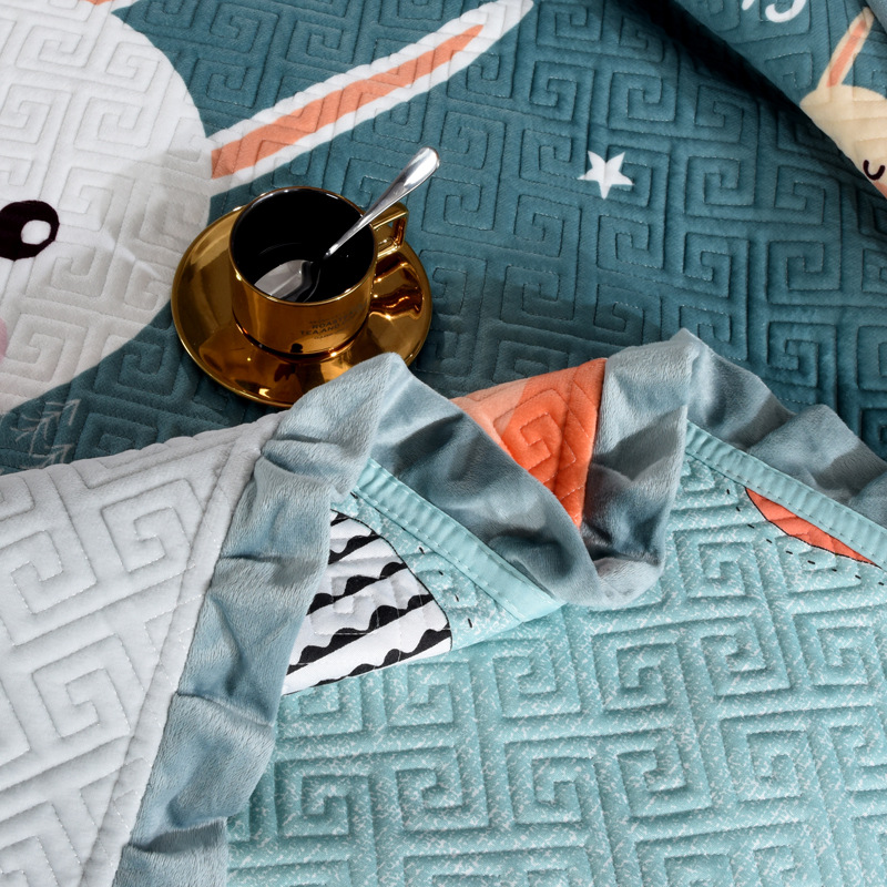 Doublesided quilted blanket bed cover Blanket Manufacturer