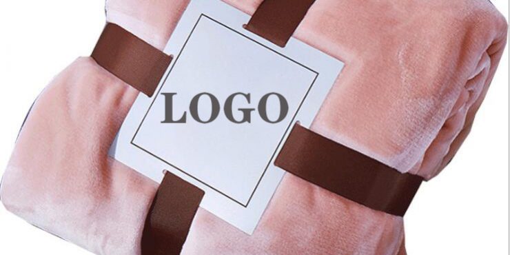 Customized logo warmer mink blanket (2)