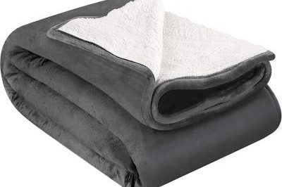 Fuzzy sherpa throw warm blanket (5)