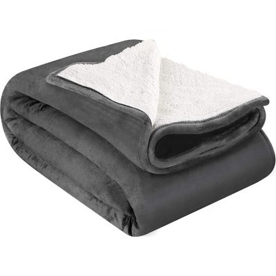 Fuzzy sherpa throw warm blanket (5)