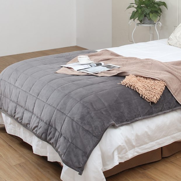 Heavy twin grey weighted blanket (2)