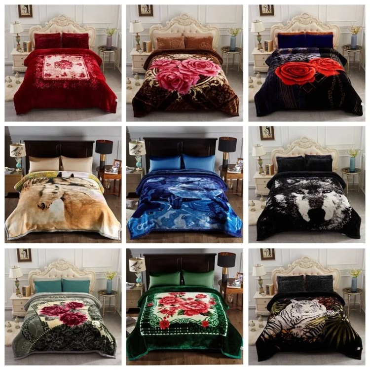 Korean style animal raschel mink blankets Blanket Manufacturer