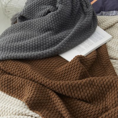 Nordic thin sofa cable knit throw blanket (2)