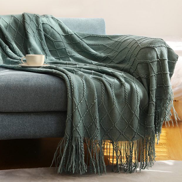 Soft textured solid decorative throw blanket (5)