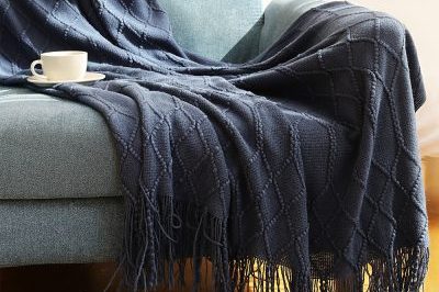 Soft textured solid decorative throw blanket (6)