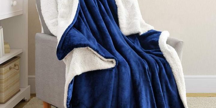 Super soft solid color fleece sherpa blanket (6)