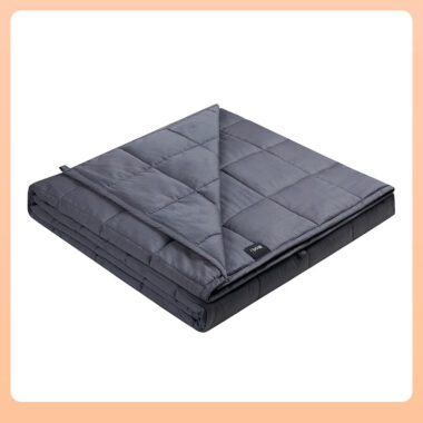 Lightweight cotton weighted blanket for summer sleep and travel use