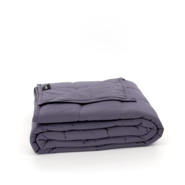 Lightweight cotton weighted blanket for summer sleep and travel use