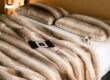 Gradient faux mink blanket for sofa or bed winter use