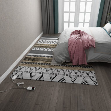 Graphene electric heated carpet mat with suede surface for living room floor