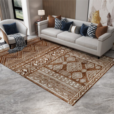 Graphene electric heated carpet mat with suede surface for living room floor