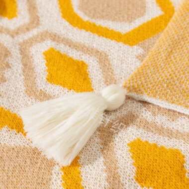 Bohemian luxury thick throw blanket for nap, office, and travel