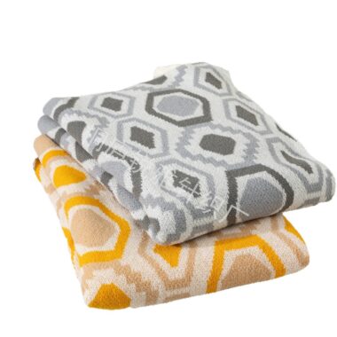 Bohemian luxury thick throw blanket for nap, office, and travel