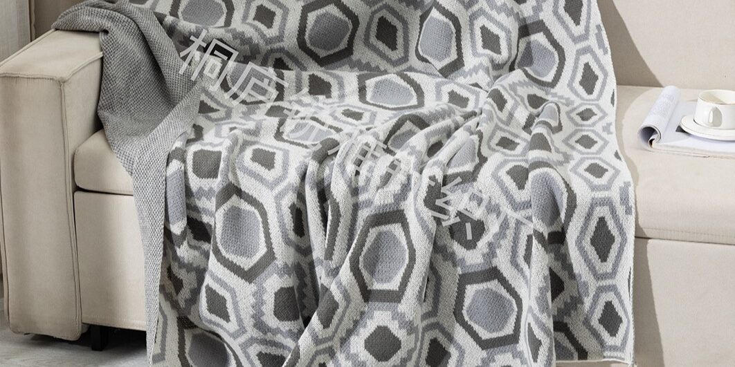 Bohemian luxury thick throw blanket for nap, office, and travel