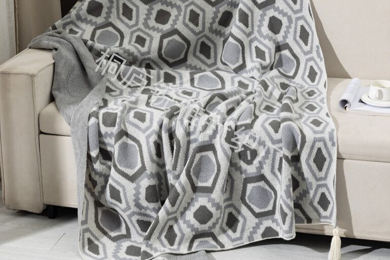 Bohemian luxury thick throw blanket for nap, office, and travel