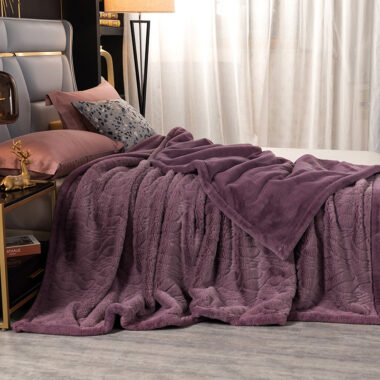  10 lbs luxury faux mink Raschel blanket for wedding or winter home use