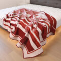 Luxury 100% wool blanket with cashmere softness for travel and camping