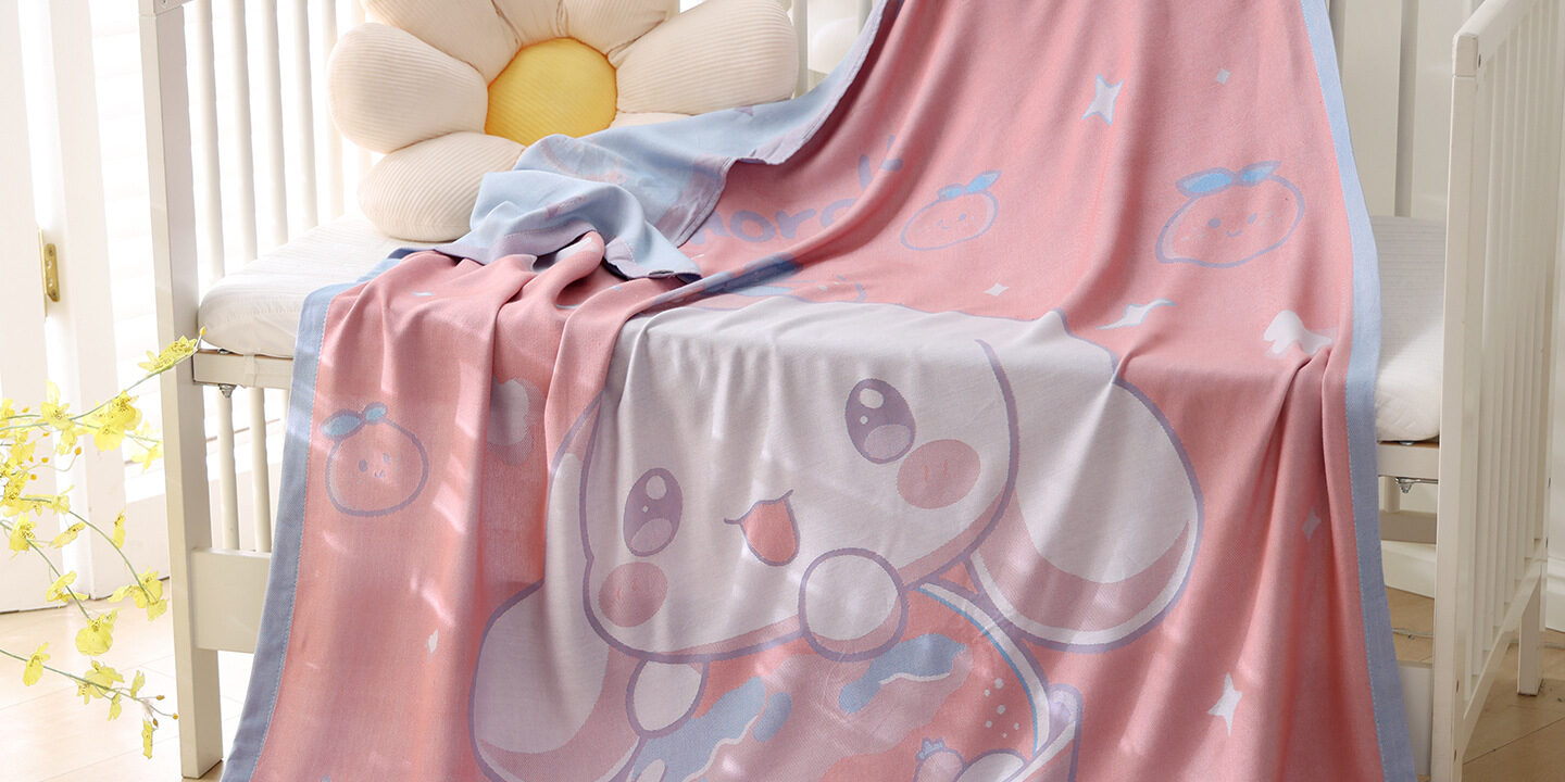 Bamboo fiber cooling blanket for summer baby toddler nap breathable throw