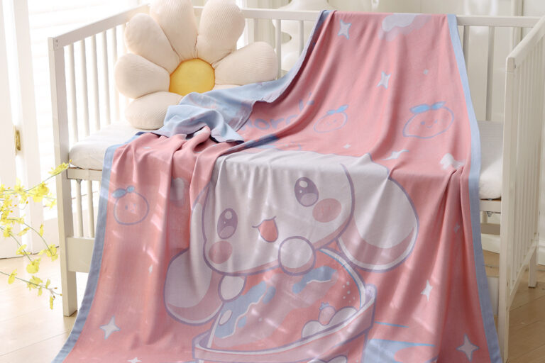 Bamboo fiber cooling blanket for summer baby toddler nap breathable throw