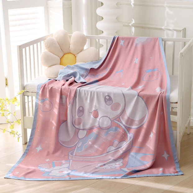 Bamboo fiber cooling blanket for summer baby toddler nap breathable throw