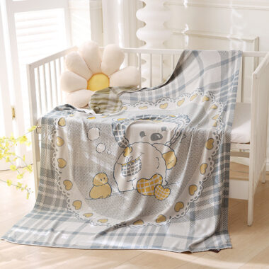 Bamboo fiber cooling blanket for summer baby toddler nap breathable throw