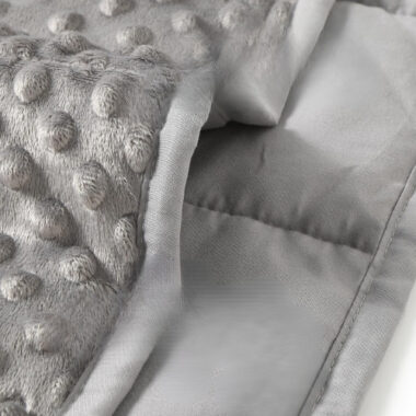 Adult plush weighted blanket for sleep and stress relief