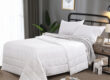 Weighted cotton blanket for sleep and anxiety relief, adult bed use