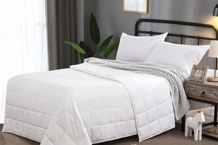 Premium Cotton Weighted Blanket for Adults Sleep Anxiety Relief OEM Wholesale (2) Weighted cotton blanket for sleep and anxiety relief, adult bed use
