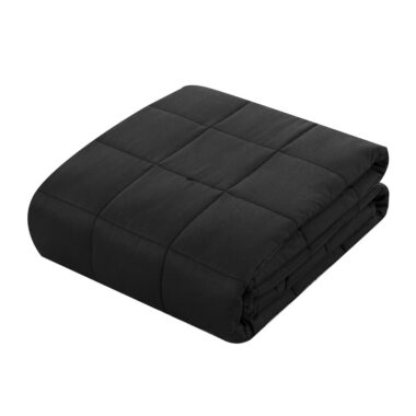 Weighted cotton blanket for sleep and anxiety relief, adult bed use