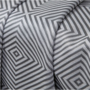 Gray striped summer cooling weighted blanket for sleeping