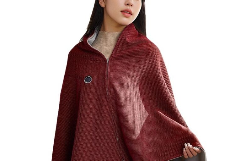 USB electric blanket heated shawl for winter home or office use