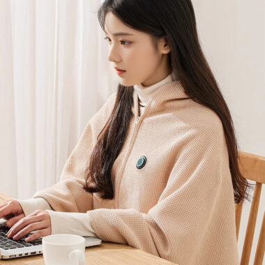 USB electric blanket heated shawl for winter home or office use