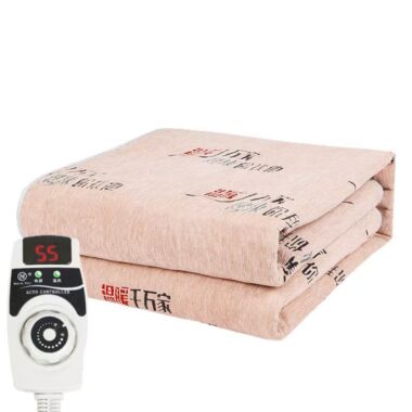 Striped 110V electric blanket with US EU UK plugs for home or office heating